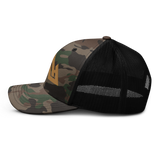 Camouflage Trucker - Gold Puff Logo