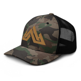 Camouflage Trucker - Gold Puff Logo