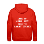 Party Naked Hoodie - red