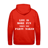 Party Naked Hoodie - red