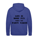 Party Naked Hoodie - royal blue