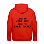 Party Naked Hoodie - red