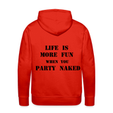 Party Naked Hoodie - red