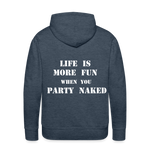 Party Naked Hoodie - heather denim