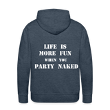 Party Naked Hoodie - heather denim