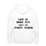 Party Naked Hoodie - white