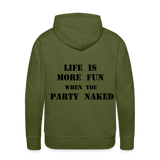 Party Naked Hoodie - olive green