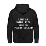 Party Naked Hoodie - charcoal grey