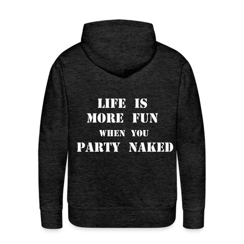 Party Naked Hoodie - charcoal grey