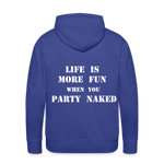 Party Naked Hoodie - royal blue