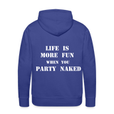 Party Naked Hoodie - royal blue