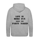 Party Naked Hoodie - heather grey