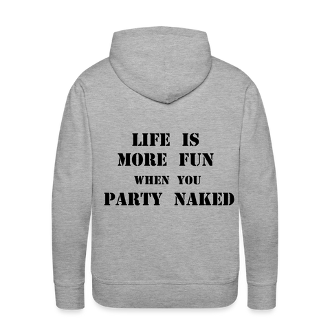 Party Naked Hoodie - heather grey