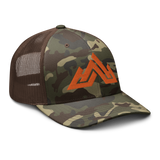 Camouflage Trucker - Orange Puff Logo