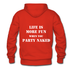 Party Naked Hoodie - red