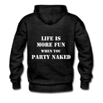Party Naked Hoodie - charcoal gray