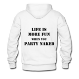 Party Naked Hoodie - white