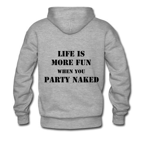 Party Naked Hoodie - heather gray