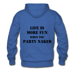 Party Naked Hoodie - royalblue
